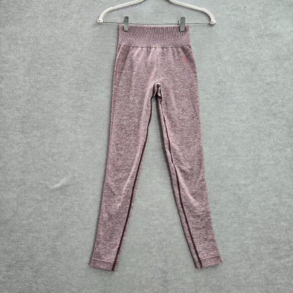 Gymshark Women Activewear Pants XS Red Elastane Nylon Polyester Yoga Legging‎
